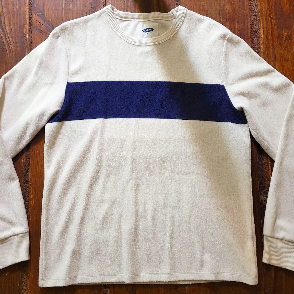 Old Navy Cream Lightweight Men Sweather, Size Medium